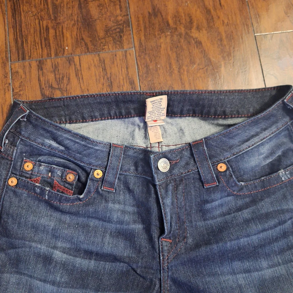 True Religion Medium Wash Low Rise Women's Blue Jeans - Picture 3 of 8